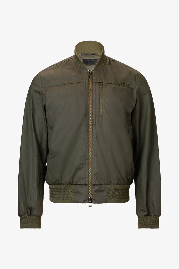 Wax Cotton Bomber Jacket