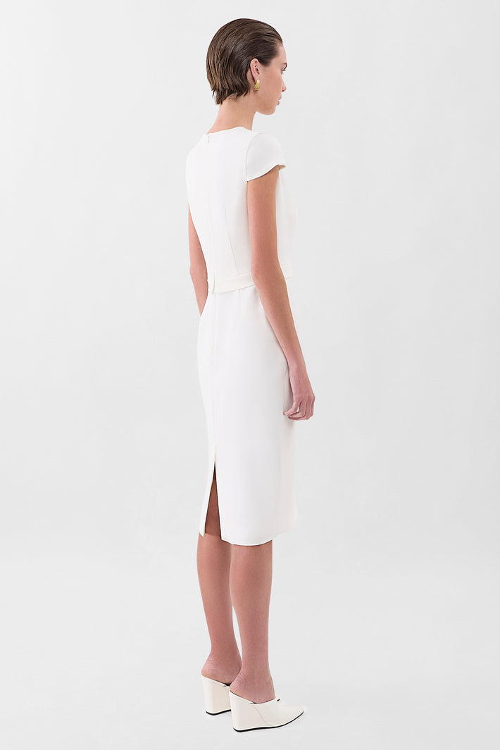 Signature Crepe Cap Sleeve Dress