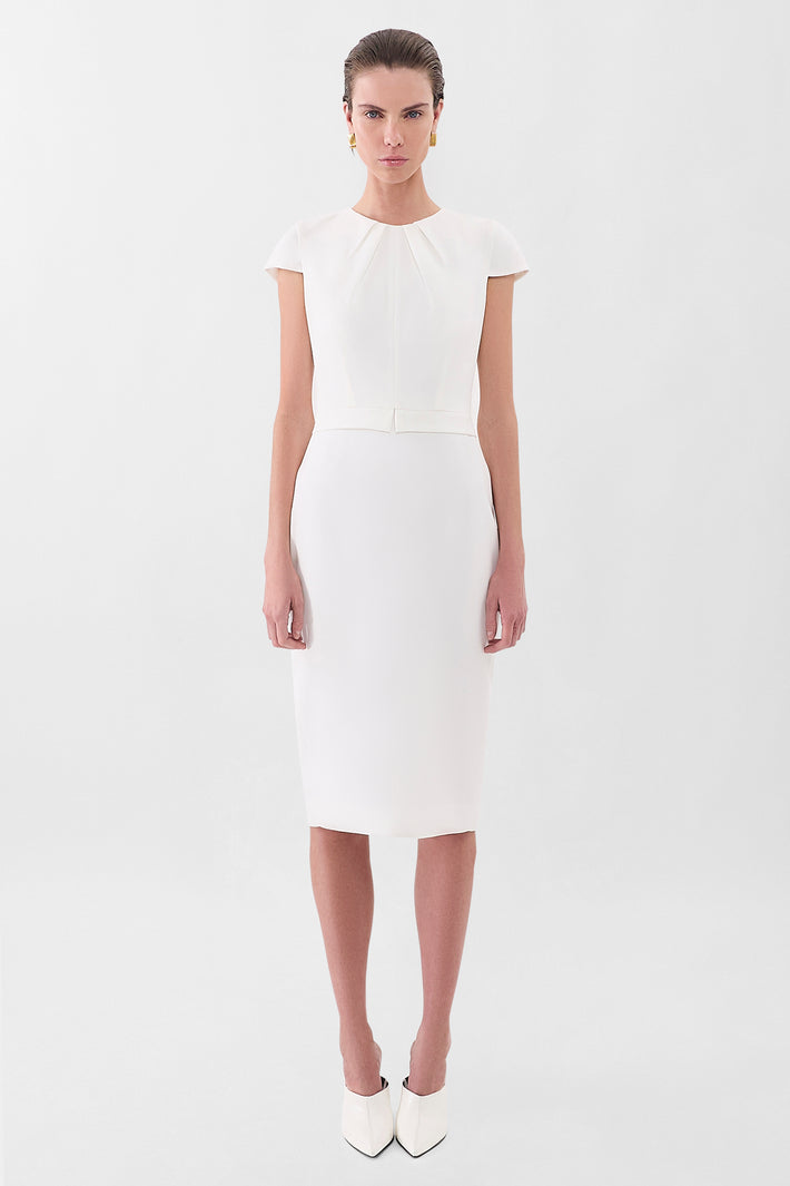 Signature Crepe Cap Sleeve Dress
