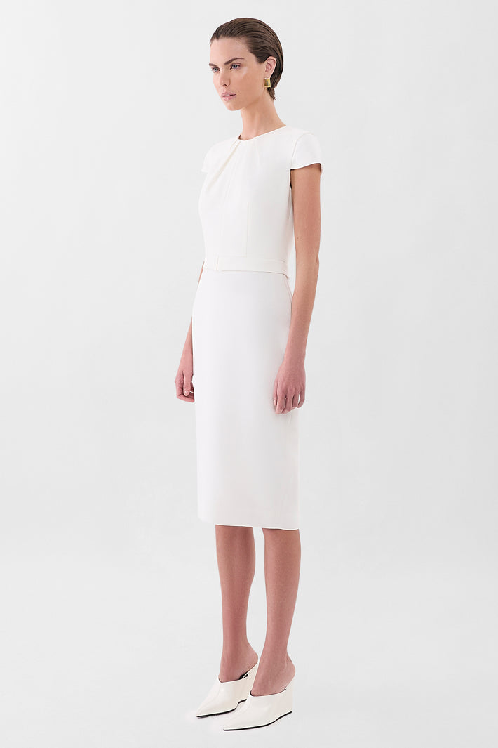 Signature Crepe Cap Sleeve Dress