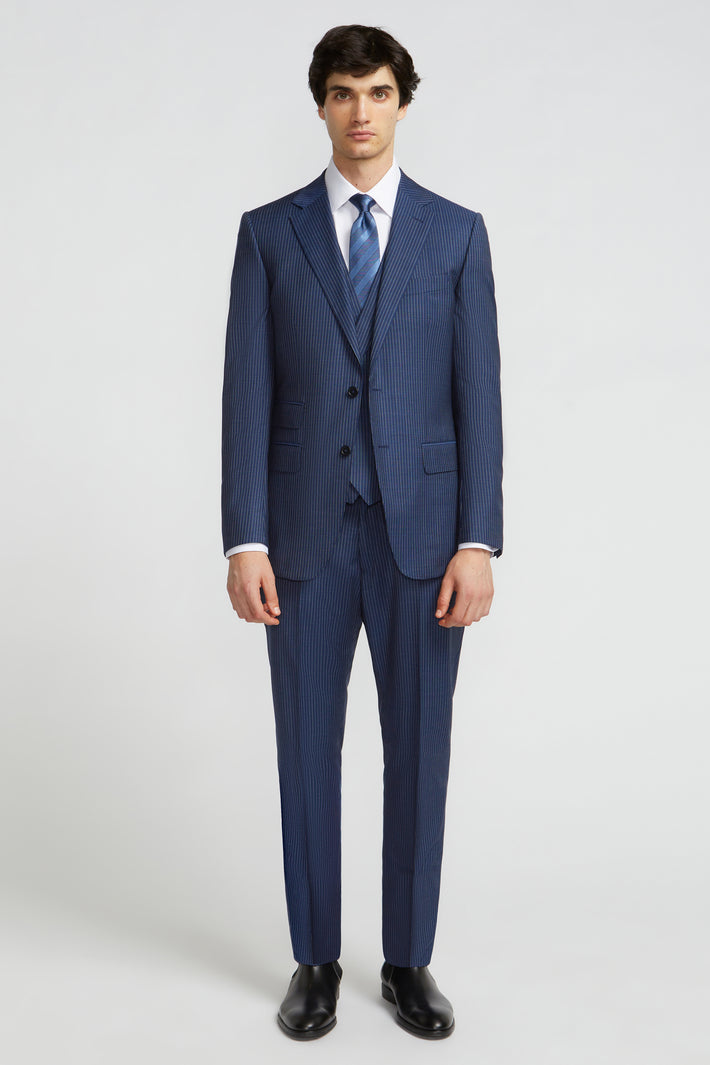 London A3W Suit Blue Stripe
