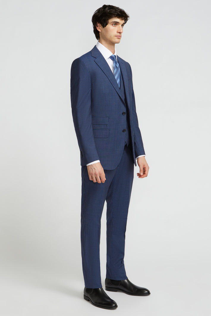 London A3W Suit Blue Stripe