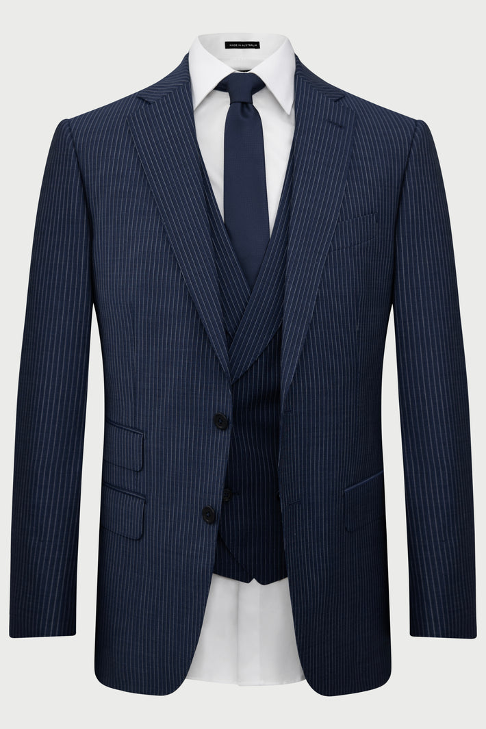 London A3W Suit Blue Stripe