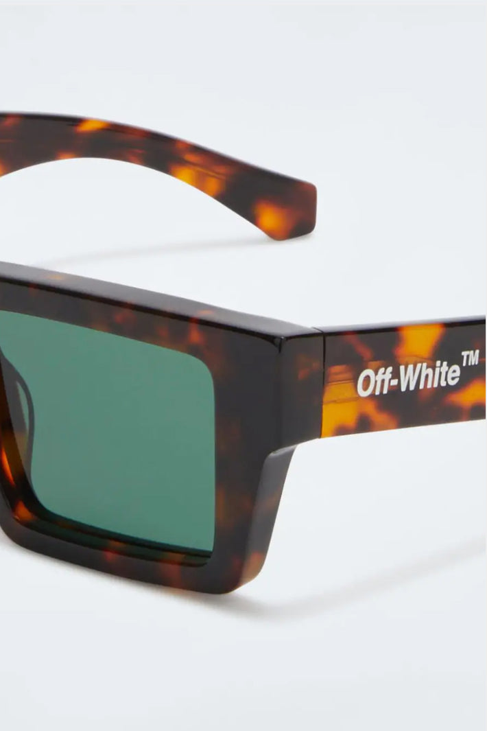 OFF-WHITE Catalina Rectangular Frame Sunglasses Brown/Green/Gold  (OERI003Y21PLA0016055) Men's - FW21 - US