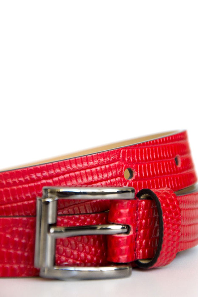 Lizzard Buckle Belt Red