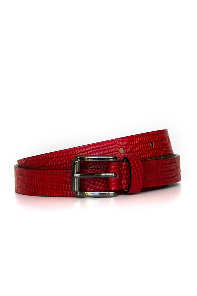 Lizzard Buckle Belt Red