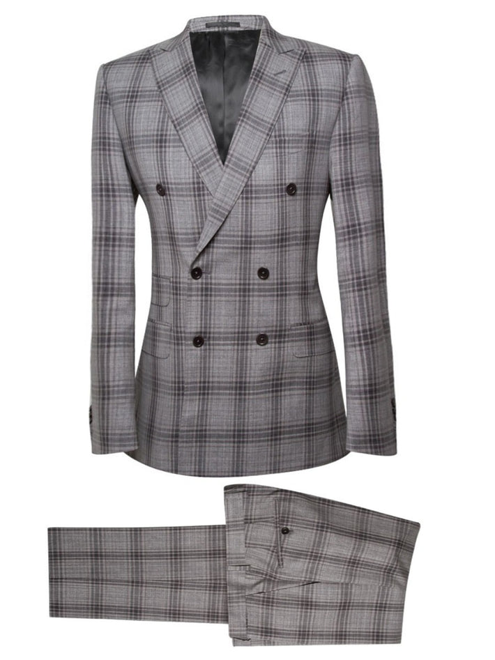 London D Suit Check Grey