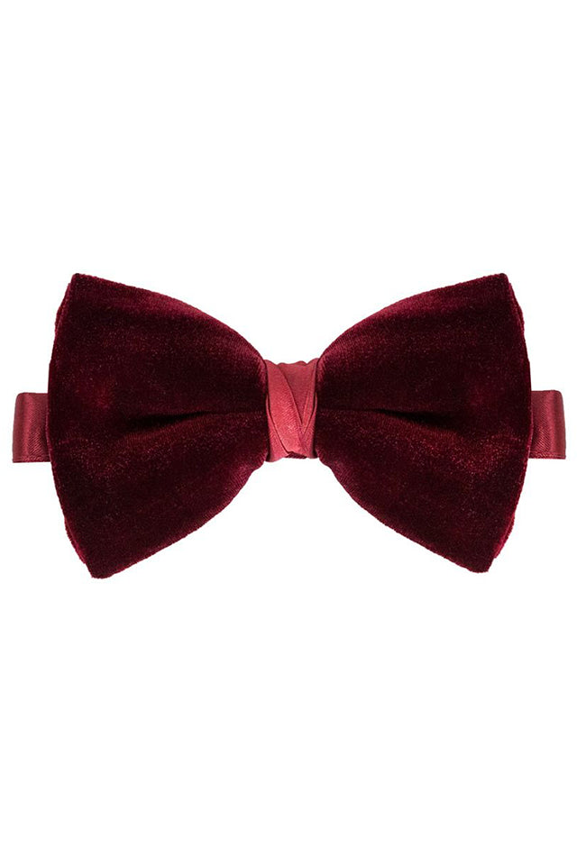 Wide Velvet Bow Tie